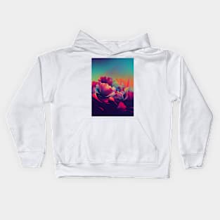 Colorful flowers Kids Hoodie